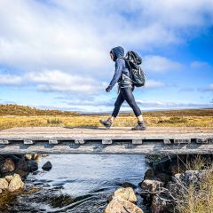 Wandern beim Samidorf Glen in Jämtland